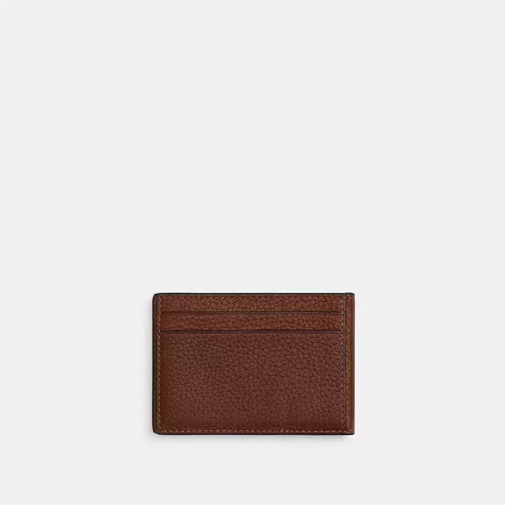 Coach Compact Bi Fold Brown Leather Men’s Wallet NWT - Picture 9 of 9